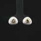 Dual-Tone Pebble Stud Earrings