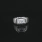 The Alencia Urban Brushed Radiant Solitaire Silver Ring