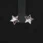 Black & White Star Stud Earrings