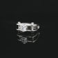 The Alencia Urban Industrial Cage Solitaire Silver Ring
