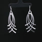 Silver Flowline Drop Earrings