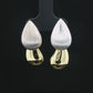 Dual-Tone Teardrop Statement Earrings