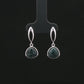 Emerald Aura Silver Drop Earrings