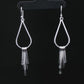 Silver Teardrop Tassel Earrings
