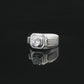 The Alencia Urban Grooved Solitaire Silver Ring