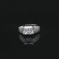 The Alencia Urban Segmented Solitaire Silver Ring