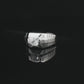 The Alencia Urban Block Solitaire Silver Ring