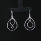Silver Infinity Teardrop Dangler Earrings