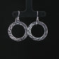 Greek Halo Silver Hoop Earrings