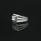 The Alencia Urban Tiered Solitaire Silver Ring