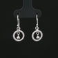 Silver Ripple Circle Drop Earrings