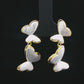 Two-Tone Butterfly Drop Earrings