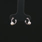 Pearl Curve Hoop Stud Earrings