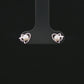 Pearl Heart Leaf Stud Earrings