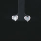 Silver Heart Mother-of-Pearl Stud Earrings