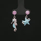 Ocean Charm Seahorse & Starfish Drop Earrings