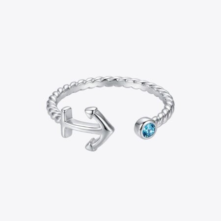 Cupid Arrow Blue Stone Ring