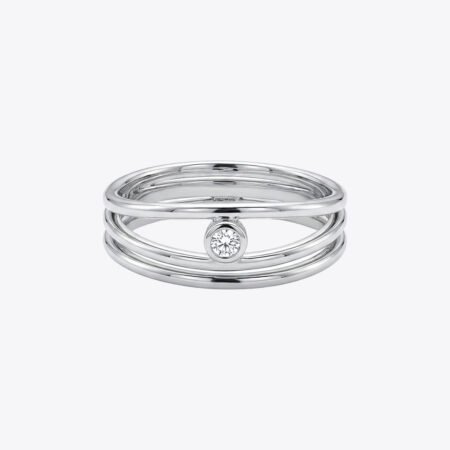 Luna Orbit Silver Statement Ring