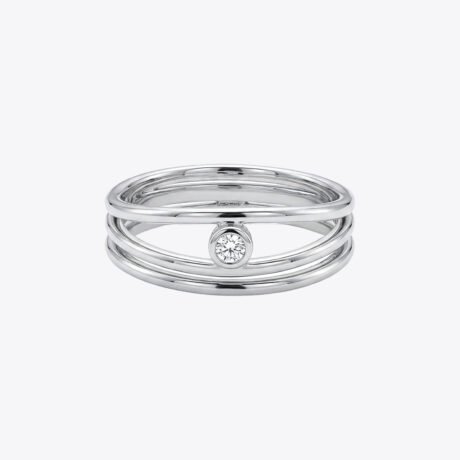 Luna Orbit Silver Statement Ring