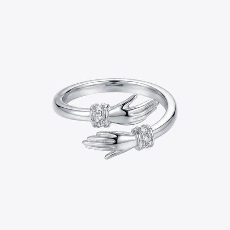 Embrace Sparkle Silver Ring
