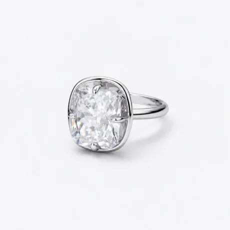 Azure Twist Solitaire Ring