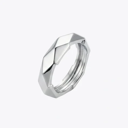 Geometric Prism Band Ring