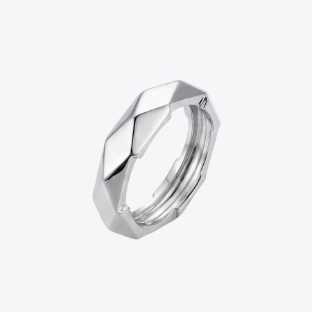 Faceted Prism Silver Ring