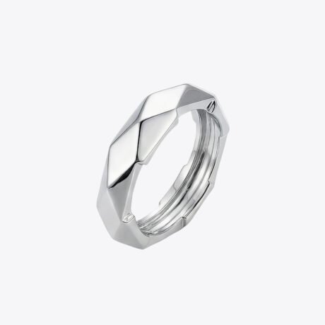 Faceted Prism Silver Ring