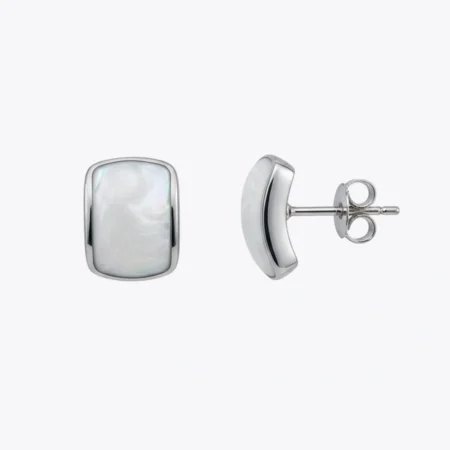 Mother of Pearl Cushion Stud Earrings