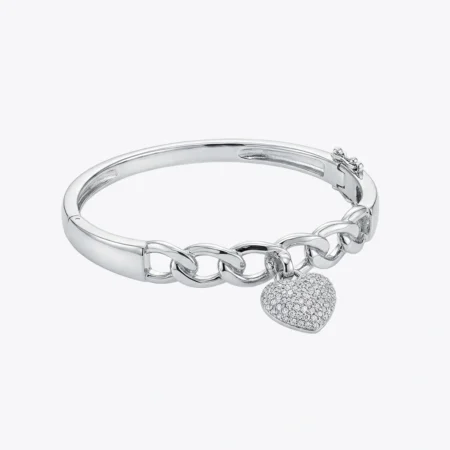 The Alencia Pave Heart Chain Kada