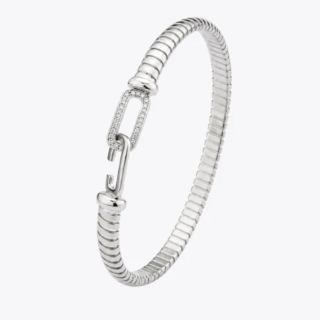 Silver Heart Charm Link Bracelet