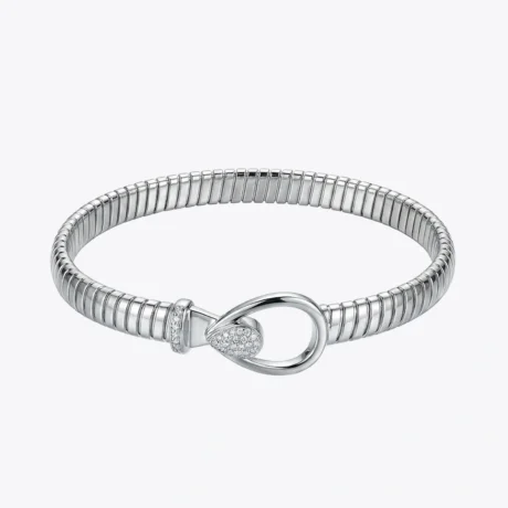 Silver Teardrop Flex Bracelet
