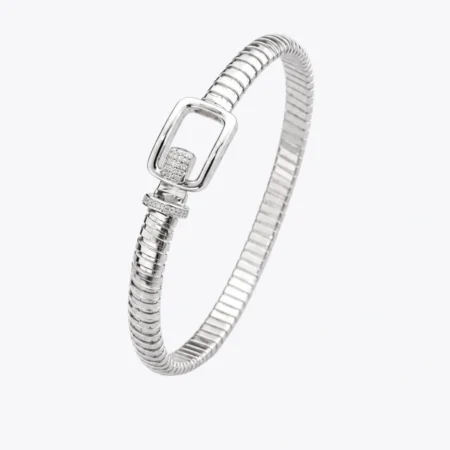 Luxe Buckle Silver Bracelet
