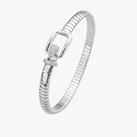 Luxe Buckle Silver Bracelet