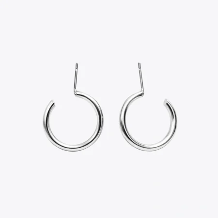 ALENCIA 925 Silver Classic Half Hoop Studs
