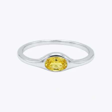 Aurelia Oval Solitaire Yellow Ring