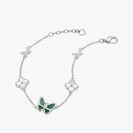 Alencia Malachite Butterfly & Clover Bracelet