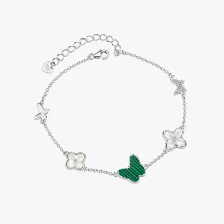 Butterfly Bloom 925 Silver Bracelet