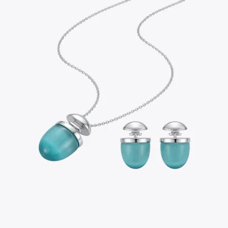 Alencia Azure Cat's Eye Acorn Set