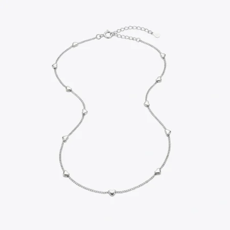 Endless Love Heart Station Necklace