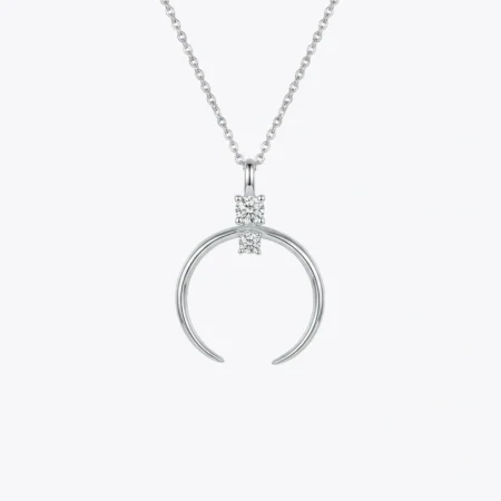 Crescent Moon Radiance Pendant Necklace