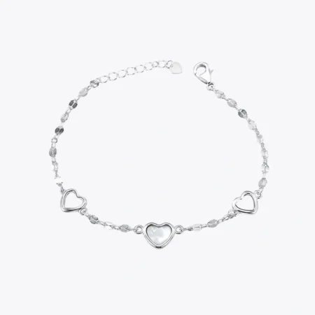 Silver Heart Charm Bracelet
