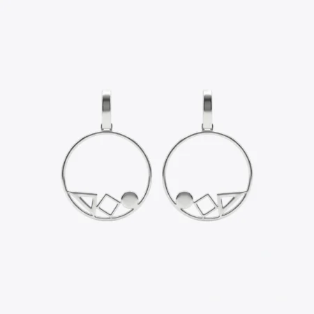 Geometric Horizon Hoop Earrings