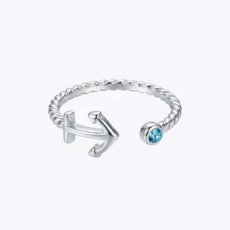 Nautical Anchor Open Ring
