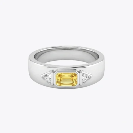 Solstice Citrine Geometric Band