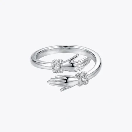 Azure Embrace Solitaire Ring