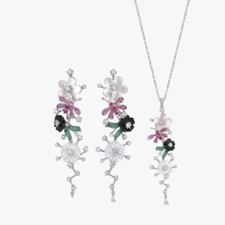 Alencia Floral Cascade 925 Silver Set