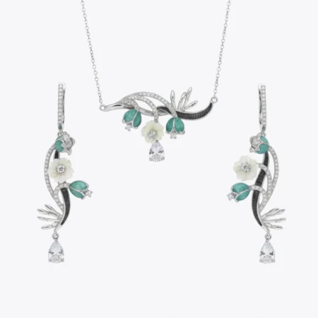 Emerald Floral Enchantment Set