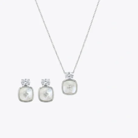 Alencia Luminous Cushion Pearl & Crystal Set
