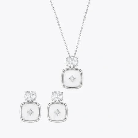 Alencia Luminous Cushion Pearl & Crystal Set